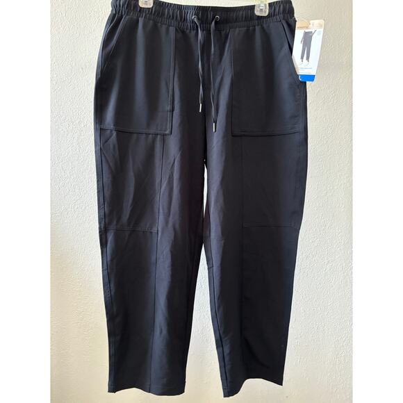 Mondetta High Rize Ankle Pants Womens Size Large Black New - Picture 1 of 4